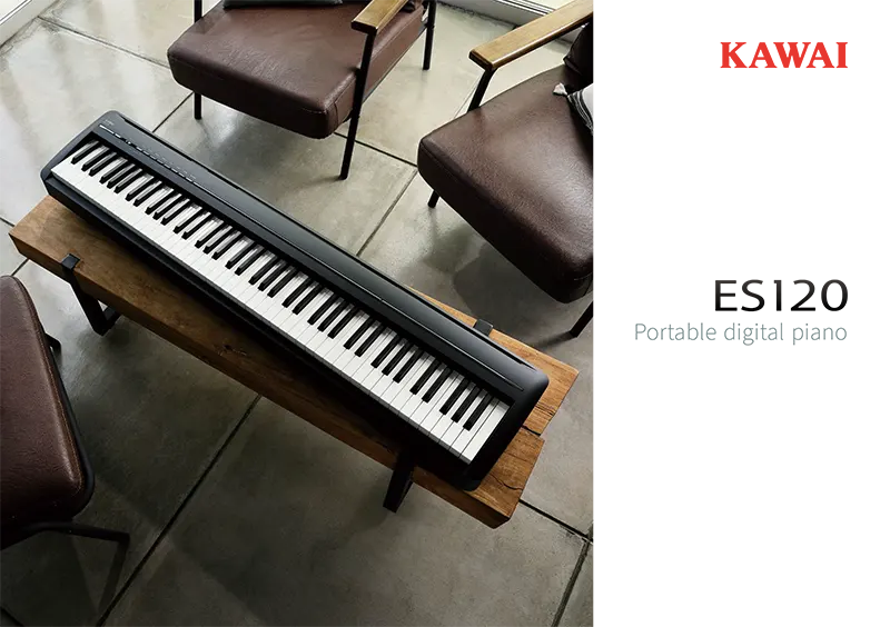 Digital piano ES120 dari Kawai dengan 88 tuts dan suara piano kaya untuk berbagai genre musik - Allegro piano