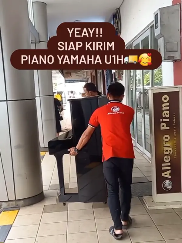 Contoh video proses pengiriman piano oleh Allegro Piano
