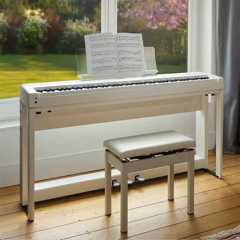Piano digital Kawai ES520 putih dengan tuts realistis dan bodi slim - Allegro piano