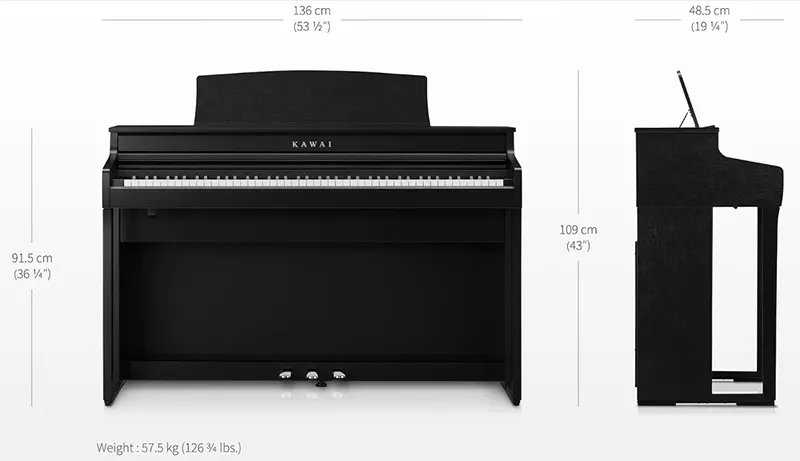 Piano digital Kawai CA401 dengan desain kabinet elegan - Allegro piano