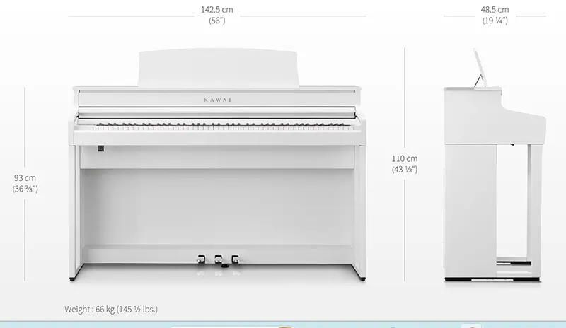 Piano digital premium Kawai CA501 dengan respons alami – Allegro Piano