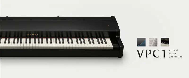 Kawai VPC, keyboard controller premium dengan aksi tuts kayu yang responsif, dirancang untuk pianis dan produser musik digital, tersedia di Allegro Piano.