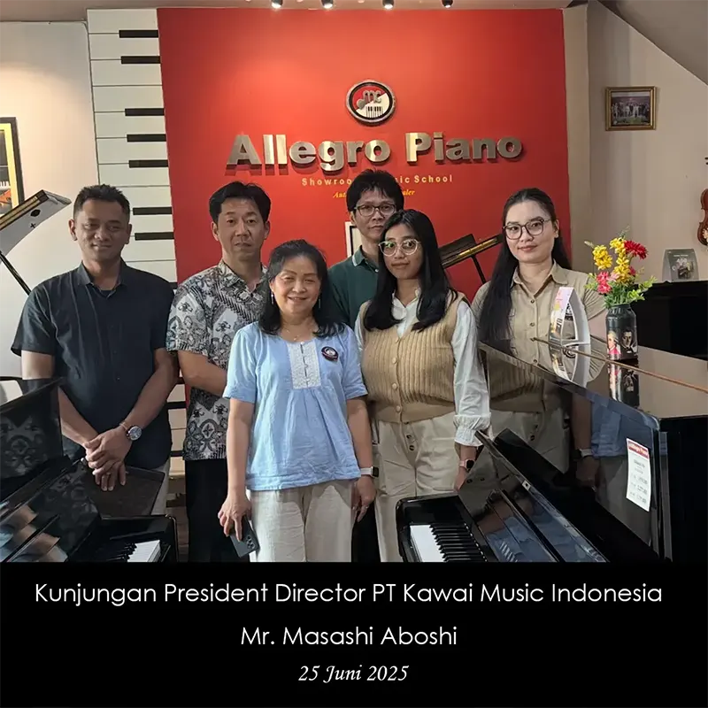 Kunjungan Presiden Direktur PT Kawai Music Indonesia ke showroom Allegro Piano untuk melakukan pertemuan dan peninjauan produk.