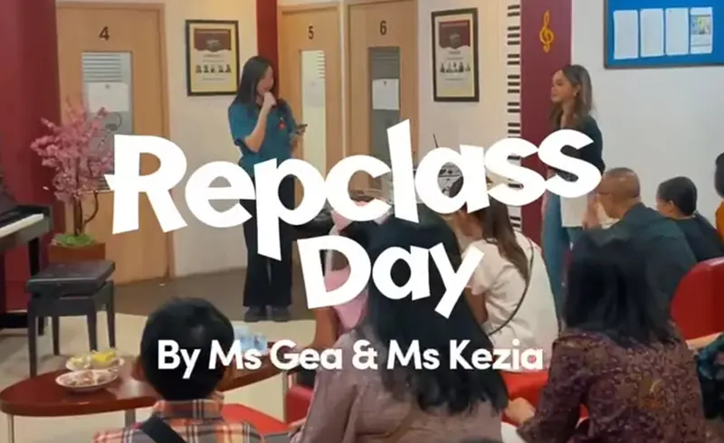 Kegiatan rep class Allegro Music School, siswa berlatih performa musik di hadapan teman-teman. - Allegro piano