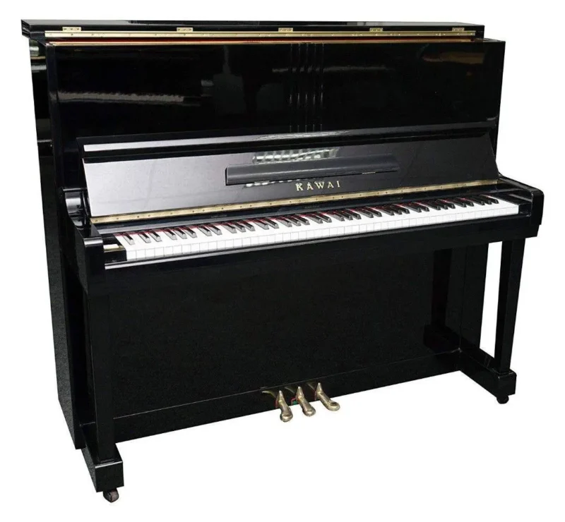Piano Upright Kawai KU3B warna ebony polished di showroom Allegro Piano