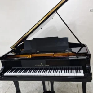 Piano grand Steinway & Sons Model M 1986 warna hitam glossy dengan desain klasik ukuran medium grand | Allegro Piano